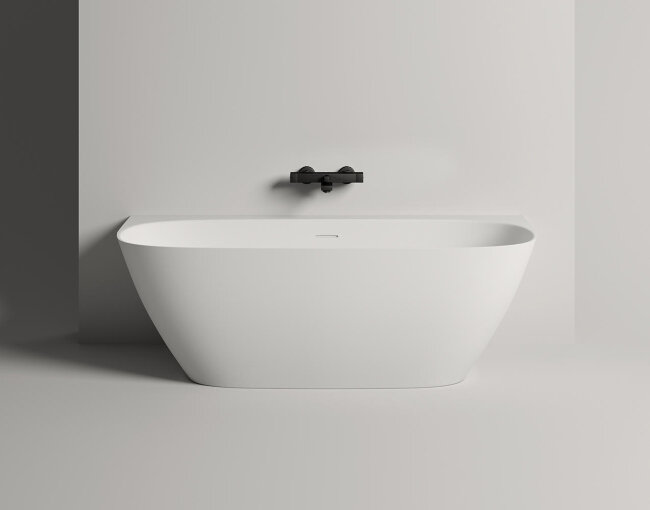 Ванна каменная отдельностоящая матовая 170х80 Salini SOFIA WALL 102522M