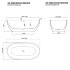Ванна отдельностоящая Grossman GR-2503M Classic 170x87x58