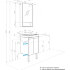 Тумба СКАНДИ DOORS 45, универс., 2 дв., белый глянец/дуб верона (под раковину АДРИАНА 45)