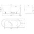 Акриловая ванна без перелива BELBAGNO BB71-1800-W0, 1800x800x600
