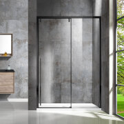 Душевая дверь Lugano VDS-1L150CLB-1, 1500, черный, стекло прозрачное