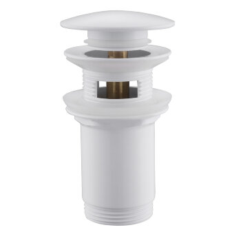 Донный клапан ABBER AF0010W с переливом, белый