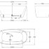 Акриловая ванна без перелива BELBAGNO BB72-1500-W0, 1500x760x600
