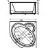 Ванна акриловая угловая Vagnerplast Mini Catalina 125х125