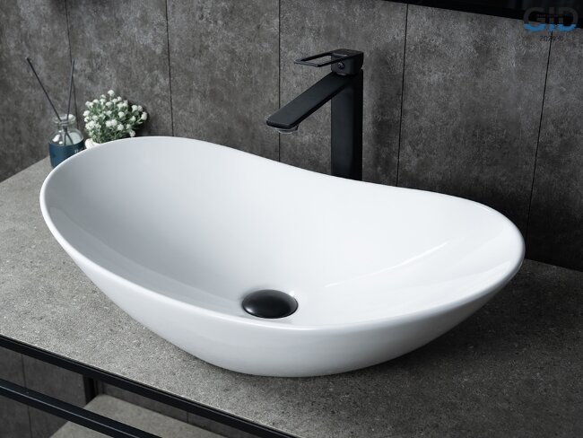 Раковина Gid N9811 51175 накладная белая 61x37x15