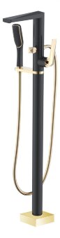 Смеситель напольный VENTURO черный-золото
