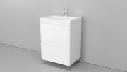Тумба подвесная VELVEX Klaufs 60.2Y-616.216 с раковиной Cersanit COMO 60