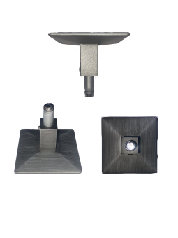 Держатель квадратный для п/с (без кольца) Matt Antique Silver,пара