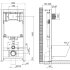 Инсталляция BelBagno 80 для подвесного унитаза, 1150х500х80 мм, со смывным бачком скрытого монтажа, фронтальное управление, крепление к стене в компле