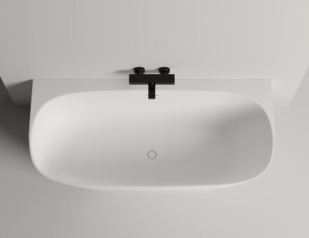 Ванна каменная отдельностоящая глянцевая 170х80 Salini Sofia Wall 102512GRF окрашена по RAL