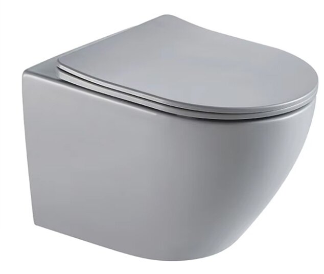 Унитаз подвесной Tornado Gid Tr2122TF-Lgm 62259Y серый матовый 49x36x36 Унитаз подвесной Tornado Gid Tr2122TF-Lgm 62259Y серый матовый 49x36x36