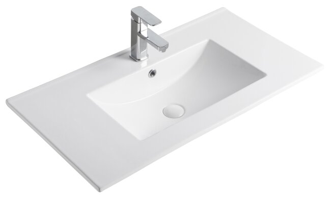 Раковина Gid 9090e 71105 встраиваемая сверху белая 91x46.5x17