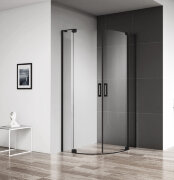 Душевой уголок  CEZARES SLIDER-R-2-80/90-C-NERO