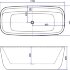 Акриловая ванна Aquanet Family Fine 170x78 95778 Gloss Finish (панель Black matte)