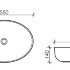 Умывальник чаша накладная овальная Element 550*400*140мм