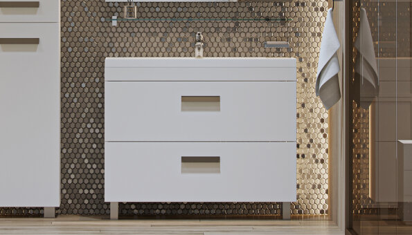 Тумба напольная VELVEX Orlando 100 белый матовый