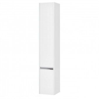 Шкаф-колонна КАПРИ 30, подвесная, левый, белый глянец
