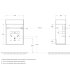 База под раковину подвесная BelBagno PIETRA MINI-460-1A-SO-SCM-R Stucco Cemento