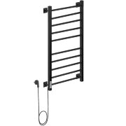 Полотенцесушитель Электрич.кабельный Ника STEP-3 100/50 RAL9005 черный матовый левый тэн