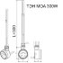 Электрический ТЭН TERMА MOA 300W черный, спиральный кабель с вилкой