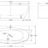 Акриловая ванна без перелива BELBAGNO BB83-1500-W0