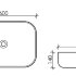 Умывальник чаша накладная прямоугольная Element 600*420*140мм