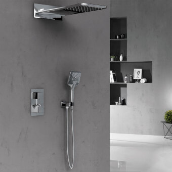 Душевой комплект VSFW-103TCH термостатический встраиваемый, двухрежимный, хром Душевой комплект VSFW-103TCH термостатический встраиваемый, двухрежимный, хром