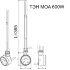 Электрический ТЭН TERMА MOA 600W белый, скрытое подключение