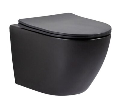 Унитаз подвесной Tornado Gid Tr2122TF-Bm 62261Y черный матовый 49x36x36