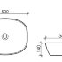 Умывальник чаша накладная овальная Element 500*380*140мм