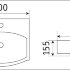 Умывальник CeramaLux 78014CMB