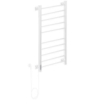 Полотенцесушитель Электрич.кабельный Ника STEP-3 100/50 RAL9016 белый матовый левый тэн