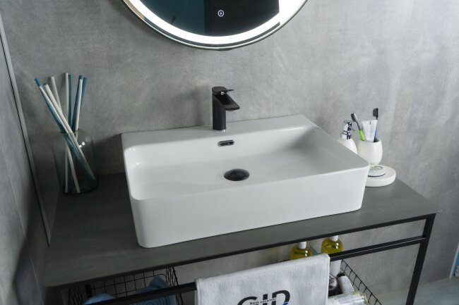 Раковина Gid N9256 51172 накладная белая 60x42x14