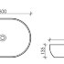 Умывальник чаша накладная овальная Element 600*415*135мм