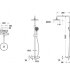 Душевая колонна с термостатическим смесителем для ванны Bravat Waterfall F639114C-A2-RUS