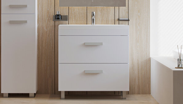 Тумба напольная VELVEX Orlando 80 белый матовый