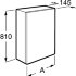 Зеркальный шкаф Roca UP 60 L белый глянец ZRU9303015