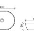 Умывальник чаша накладная овальная Element 480*350*130мм