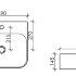 Умывальник накладной прямоугольный пристенный Element 490*445*145мм