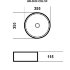 Раковина накладная 35,5 см Grossman GR-5010GB золото черная внутри