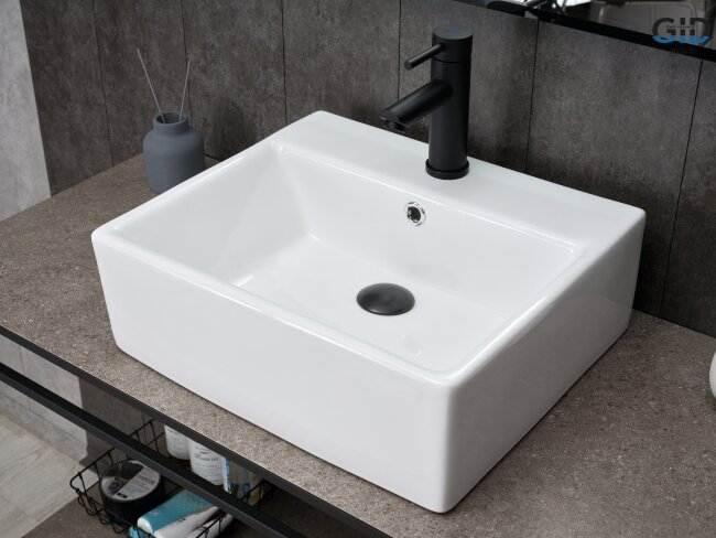 Раковина Gid N9145 51214 накладная белая 45.5x40x15