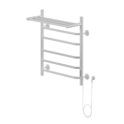 Полотенцесушитель Электрич.кабельный Ника WAY-3 60/50 с полкой RAL9016 белый матовый правый тэн