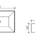 Умывальник чаша накладная прямоугольная Element 590*390*160мм