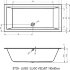 Акриловая ванна LUGO 190x90 RIGHT - PLUG & PLAY