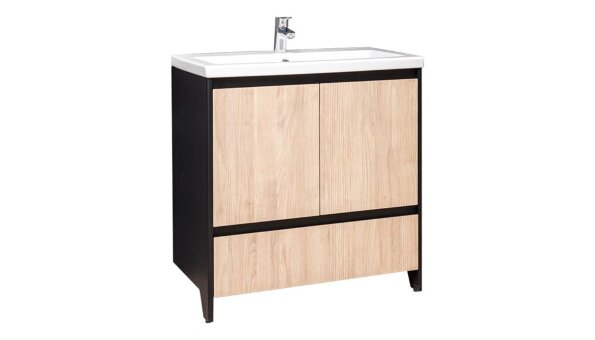 Тумба напольная VELVEX Klaufs 80.2D.1Y-617.217 с раковиной Cersanit COMO 80