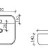 Умывальник чаша накладная квадратная Element 390*390*140мм