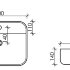 Умывальник чаша накладная прямоугольная Element 500*400*140мм