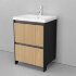 Тумба напольная VELVEX Klaufs 60.2Y-617.217 с раковиной Cersanit COMO 60