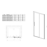 Душевая дверь Soft VDS-3SO120CLGM, 1200, вороненая сталь, стекло прозрачное