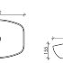 Умывальник чаша накладная овальная Element 560*400*155мм